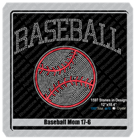 Baseball Mom 17-6 ,TTF Rhinestone Fonts & Rhinestone Designs