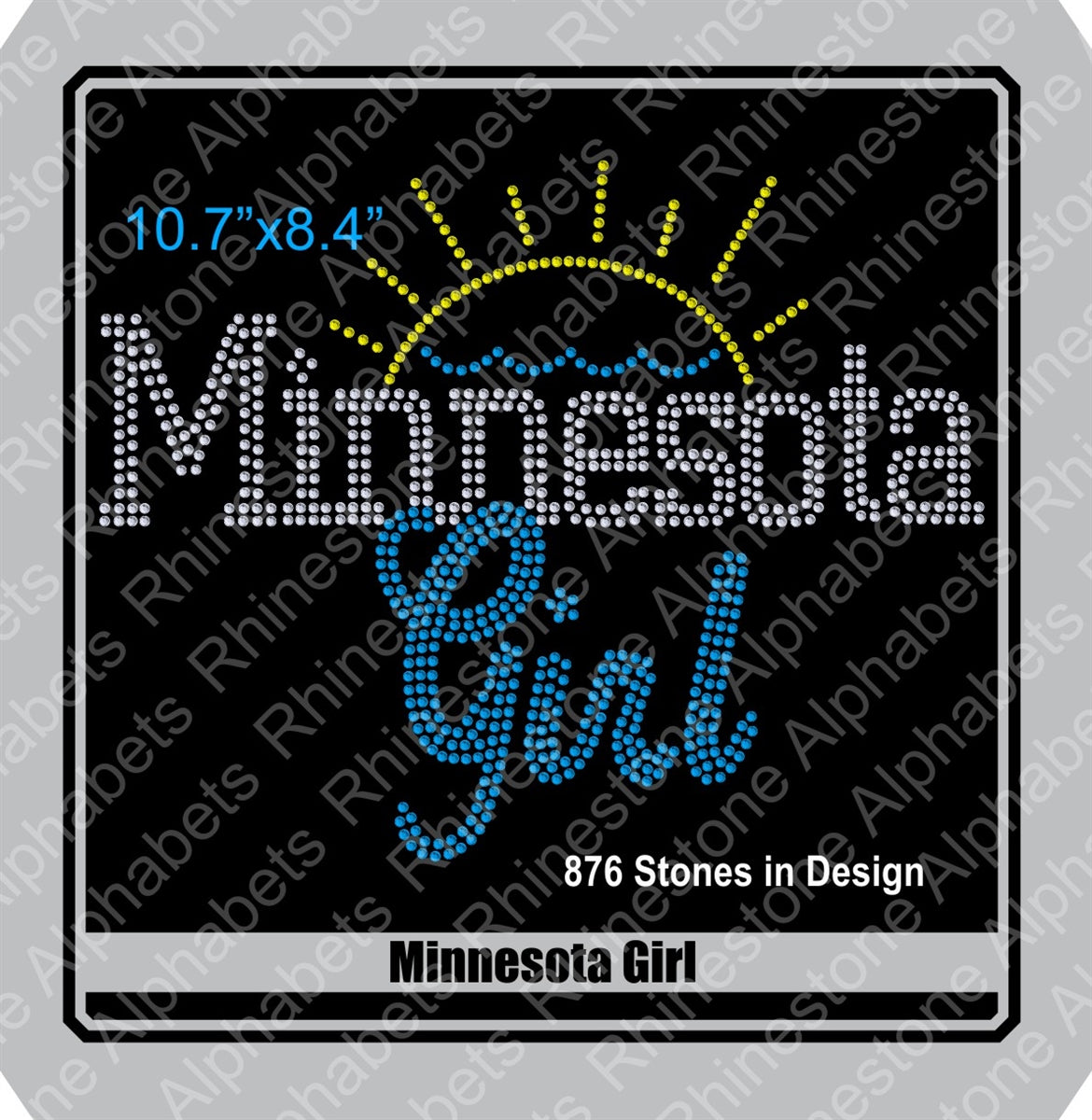 Minnesota Girl ,TTF Rhinestone Fonts & Rhinestone Designs
