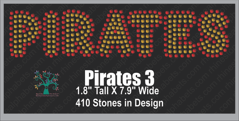 Pirates Word 3 ,TTF Rhinestone Fonts & Rhinestone Designs
