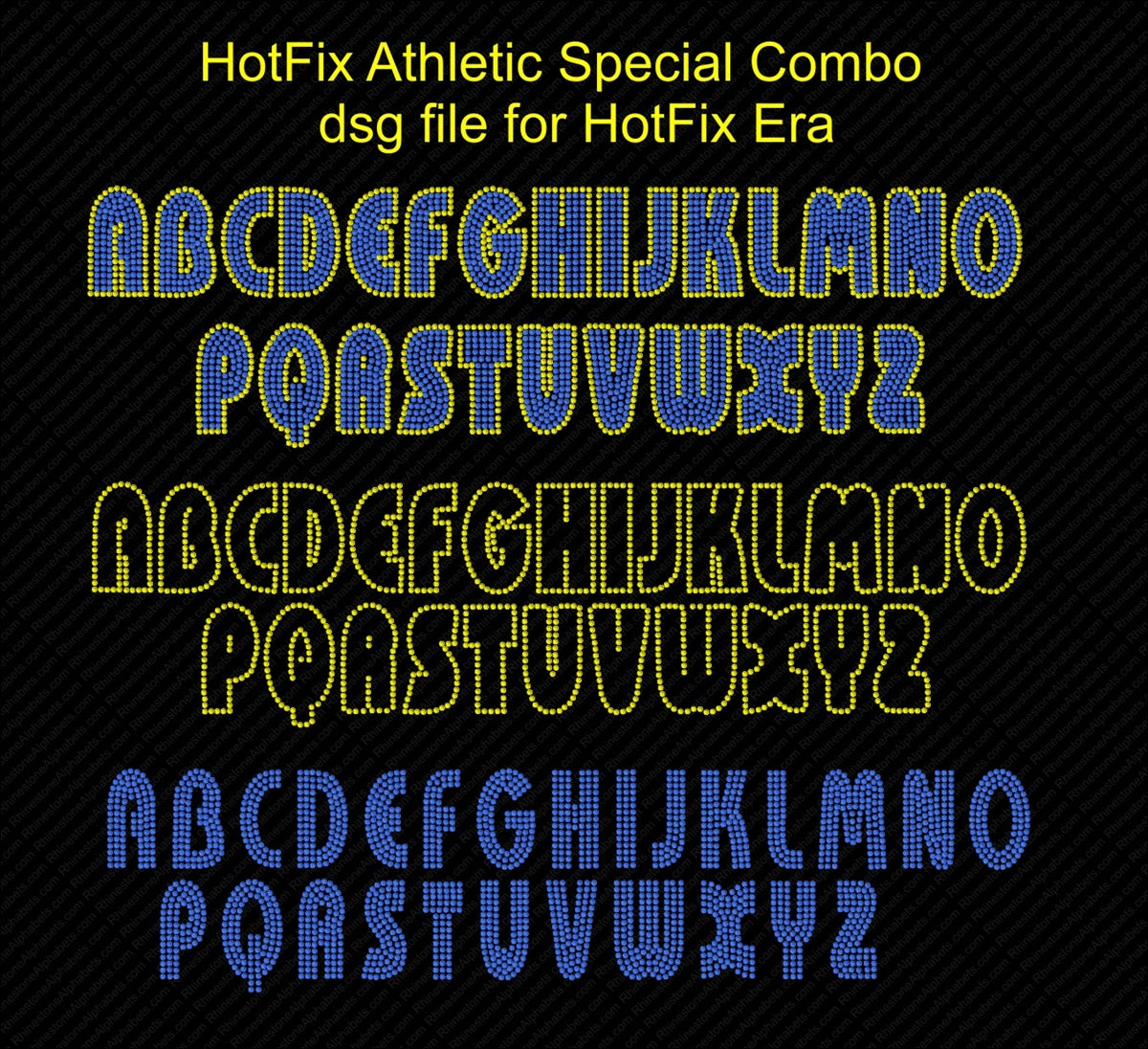 Hot Fix Athletic Special Combo ,TTF Rhinestone Fonts & Rhinestone Designs