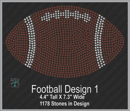 Football Design 1 ,TTF Rhinestone Fonts & Rhinestone Designs