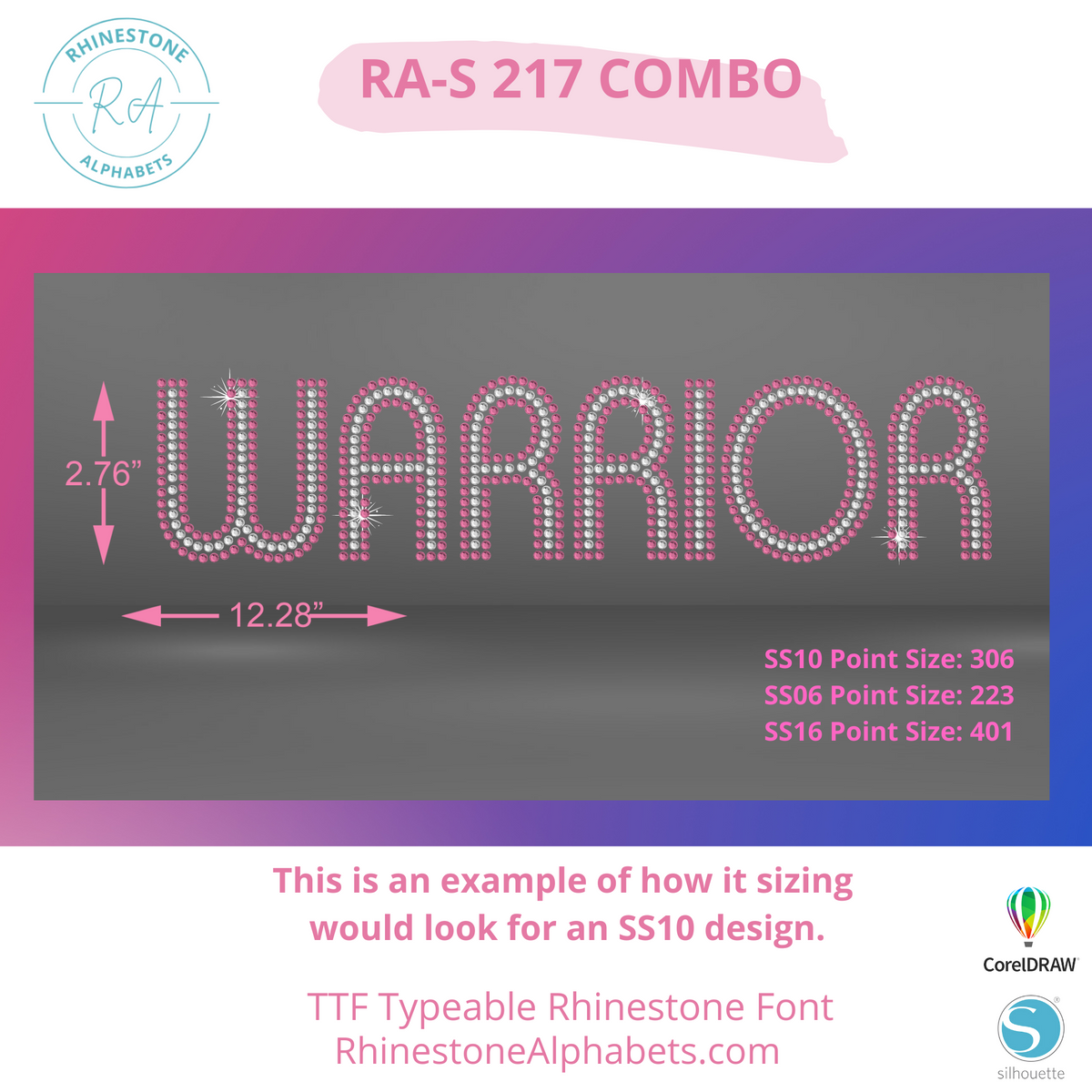 Ra Incon Text RA Round2.5C TTF Rhinestone Font – RhinestoneAlphabets