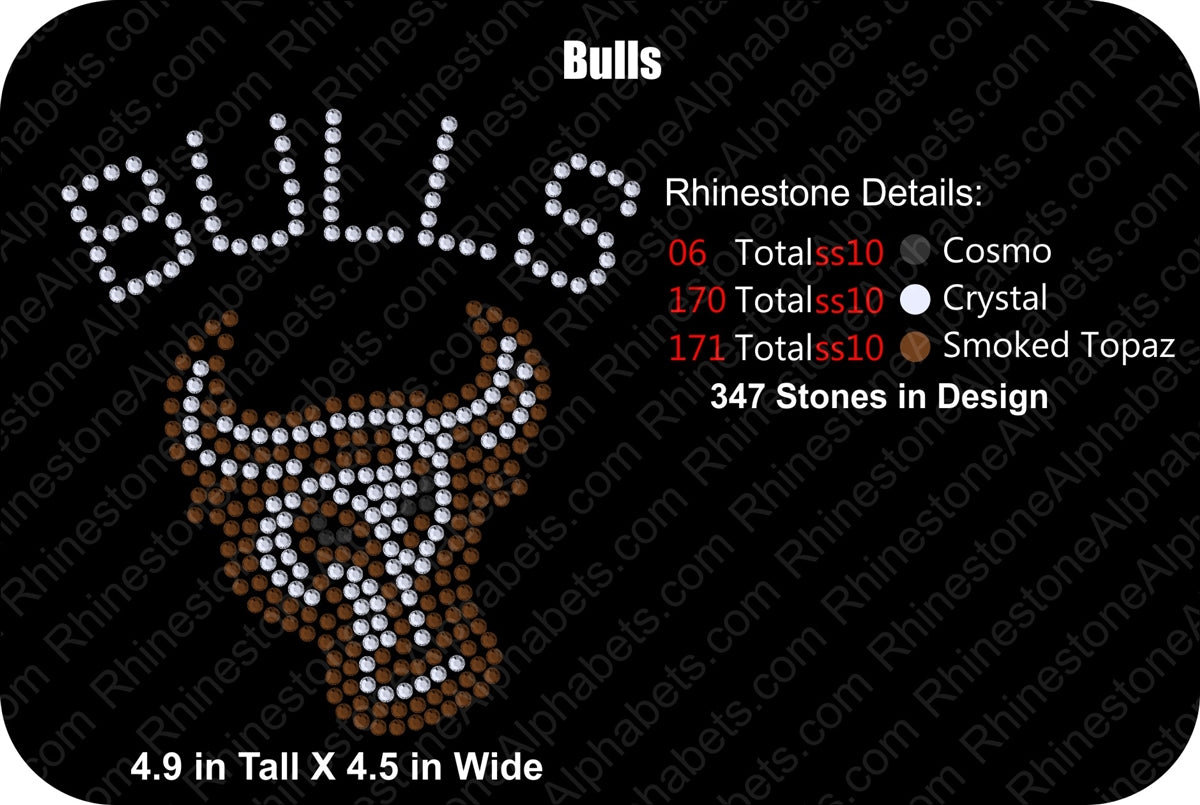 Tiny Bulls ,TTF Rhinestone Fonts & Rhinestone Designs