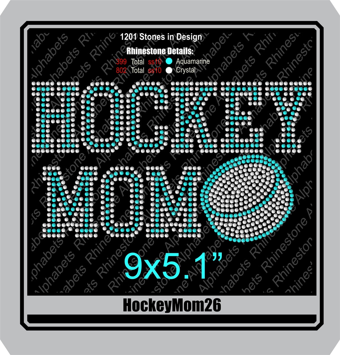 Hockey Mom 26 ,TTF Rhinestone Fonts & Rhinestone Designs