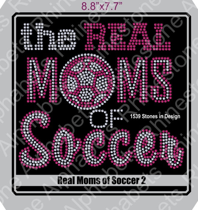 Real Moms of Soccer 2 ,TTF Rhinestone Fonts & Rhinestone Designs