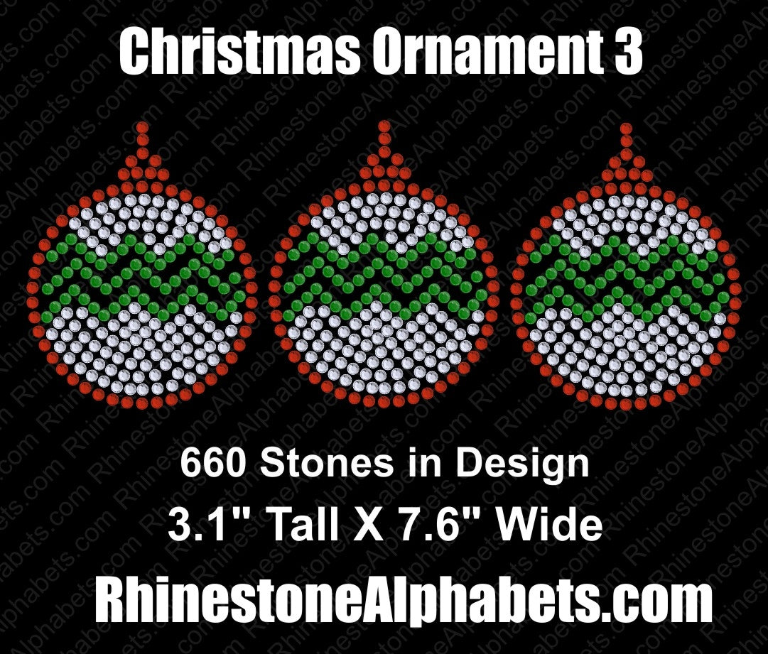 Christmas Ornament 3 ,TTF Rhinestone Fonts & Rhinestone Designs