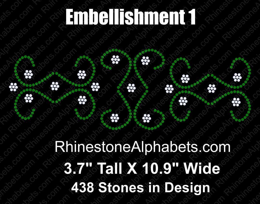 Embellishment 1 ,TTF Rhinestone Fonts & Rhinestone Designs