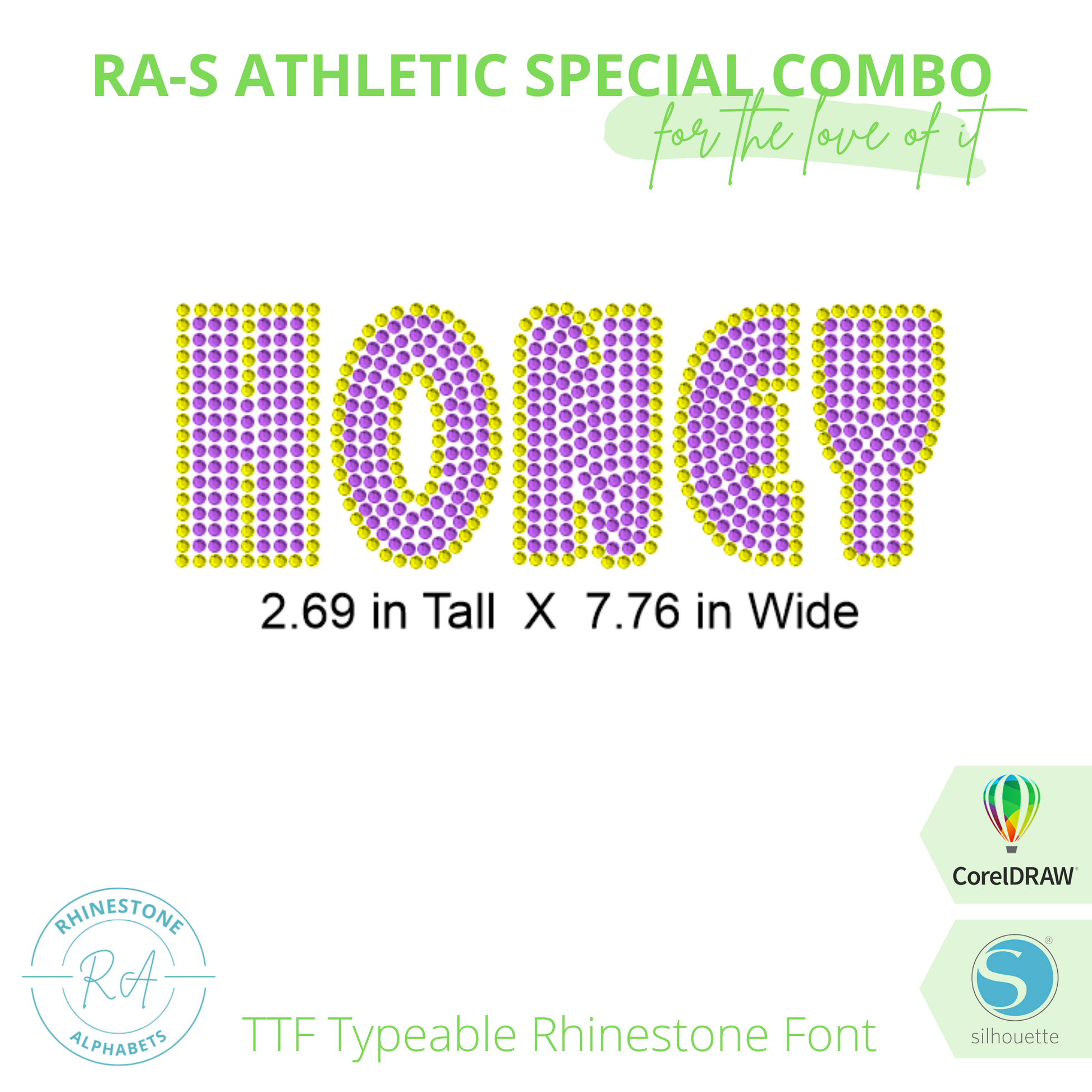 RA-S Athletic Special Combo - RhinestoneAlphabets