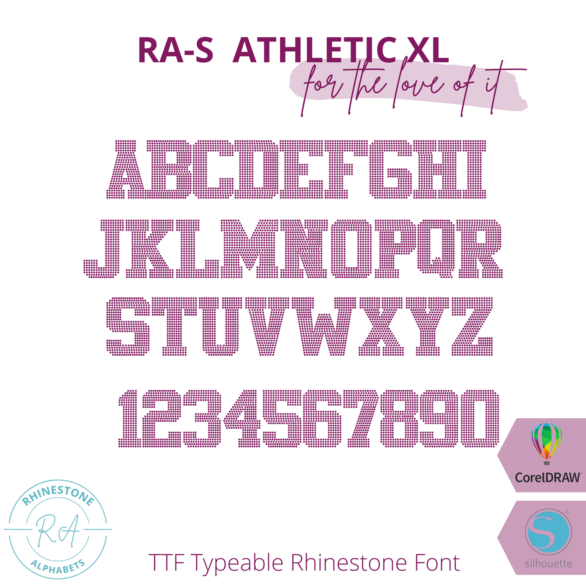 RA-S Athletic XL - RhinestoneAlphabets