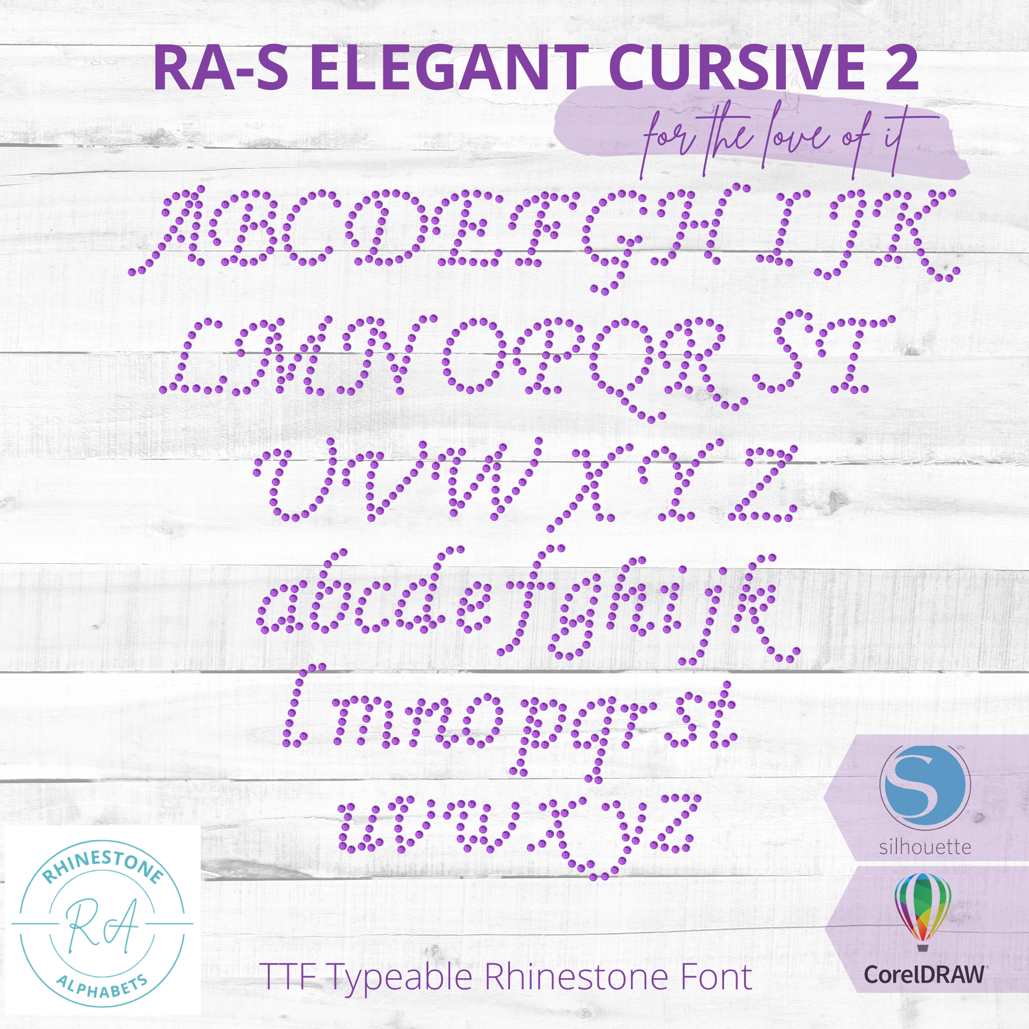 Cursive R And S Font RA-S Elegant Cursive2 – RhinestoneAlphabets