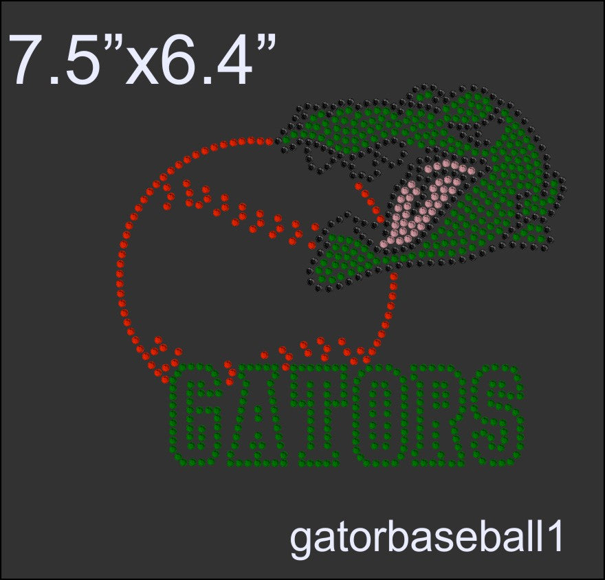 Gator Baseball 1 - RhinestoneAlphabets