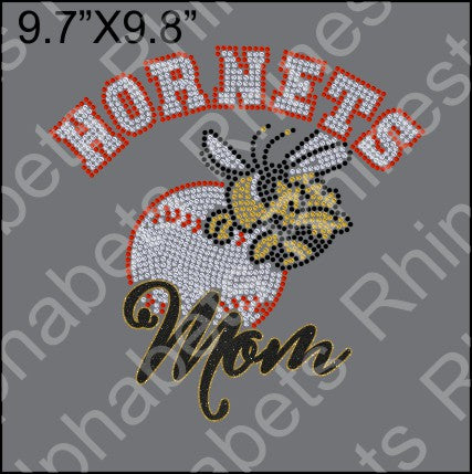 Hornet Baseball 2 - Rhinestone TTF  Alphabets and Rhinestone Designs