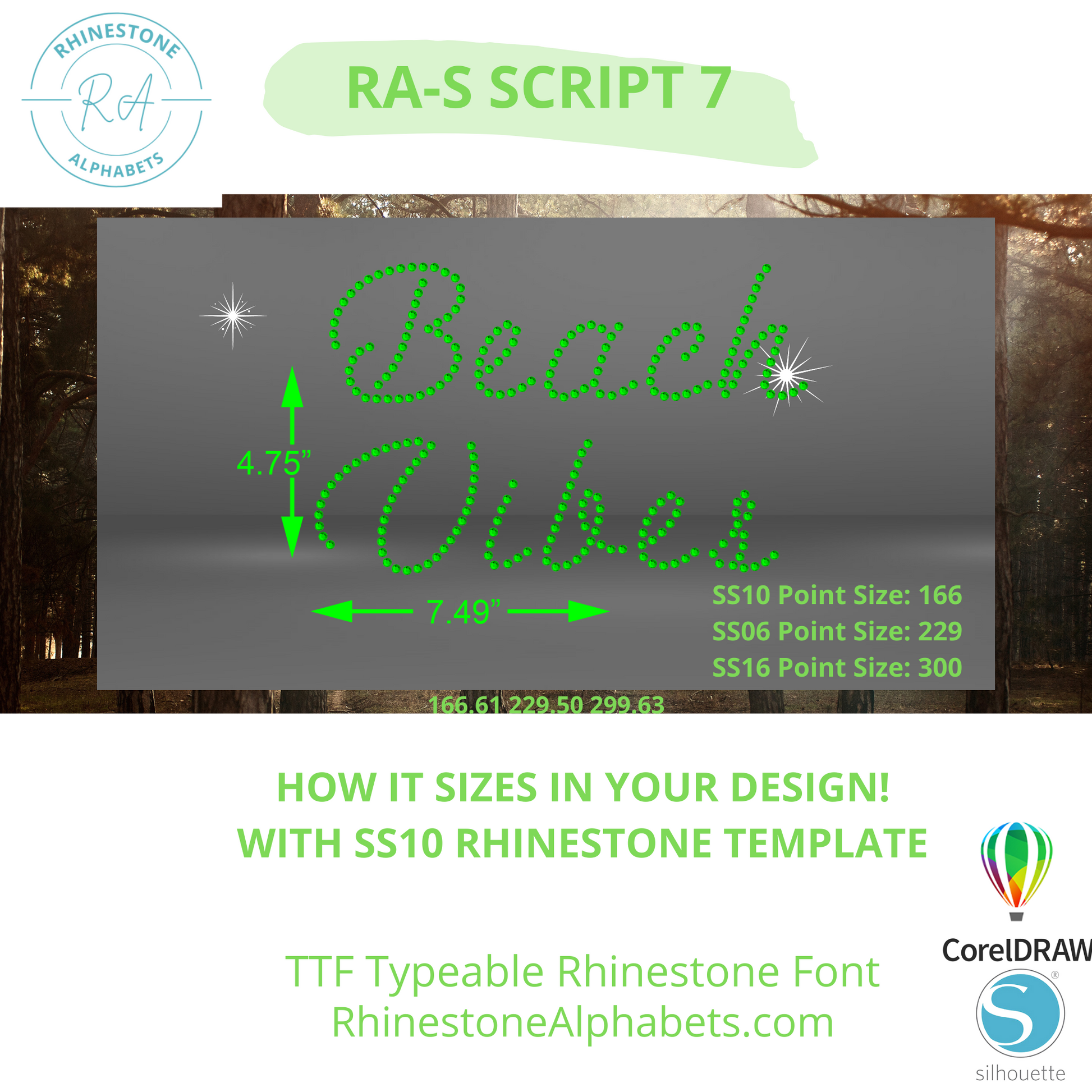 RA-S Script 7 - RhinestoneAlphabets