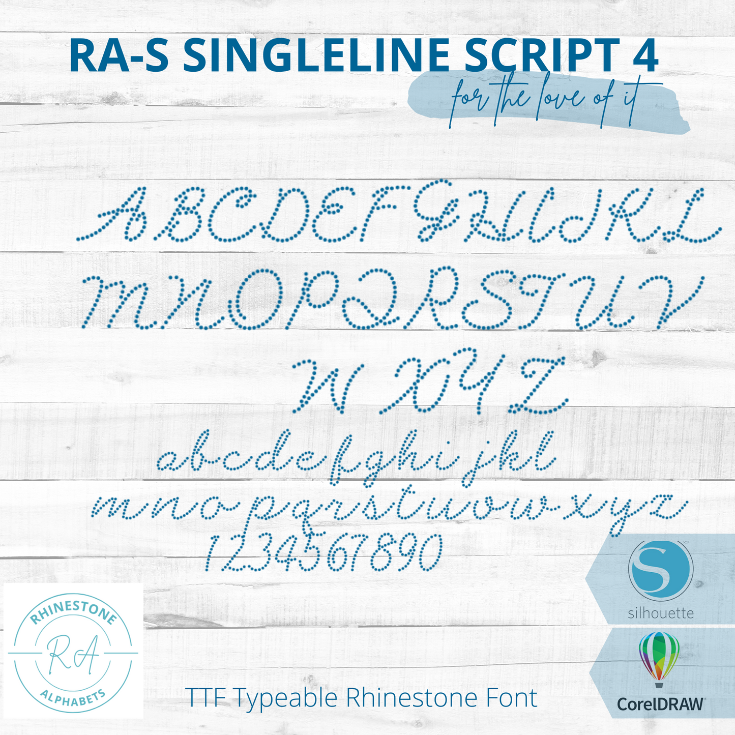 RA-S Script 4 - RhinestoneAlphabets