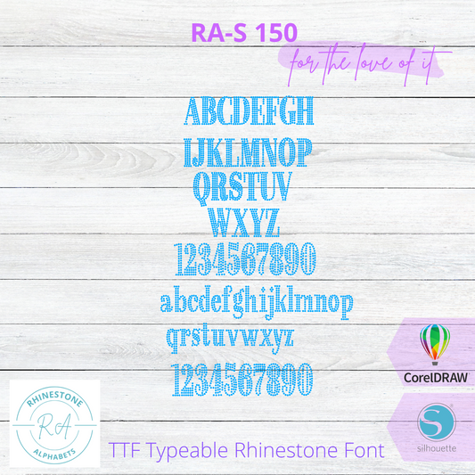 RA-S 150 - RhinestoneAlphabets