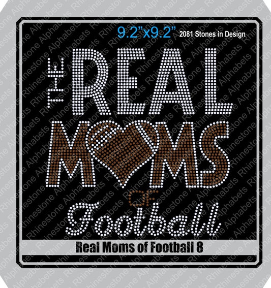 Real Moms of Football 8 ,TTF Rhinestone Fonts & Rhinestone Designs