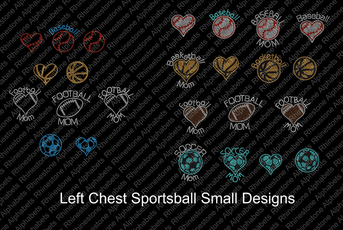 SportsballSmall RhinestoneONLY Combo ,TTF Rhinestone Fonts & Rhinestone Designs