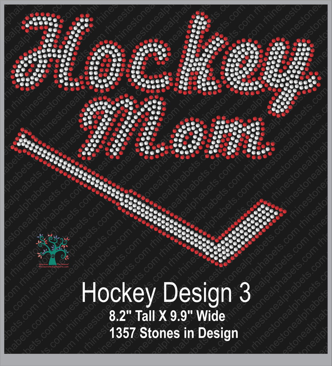 Hockey Design 3 ,TTF Rhinestone Fonts & Rhinestone Designs