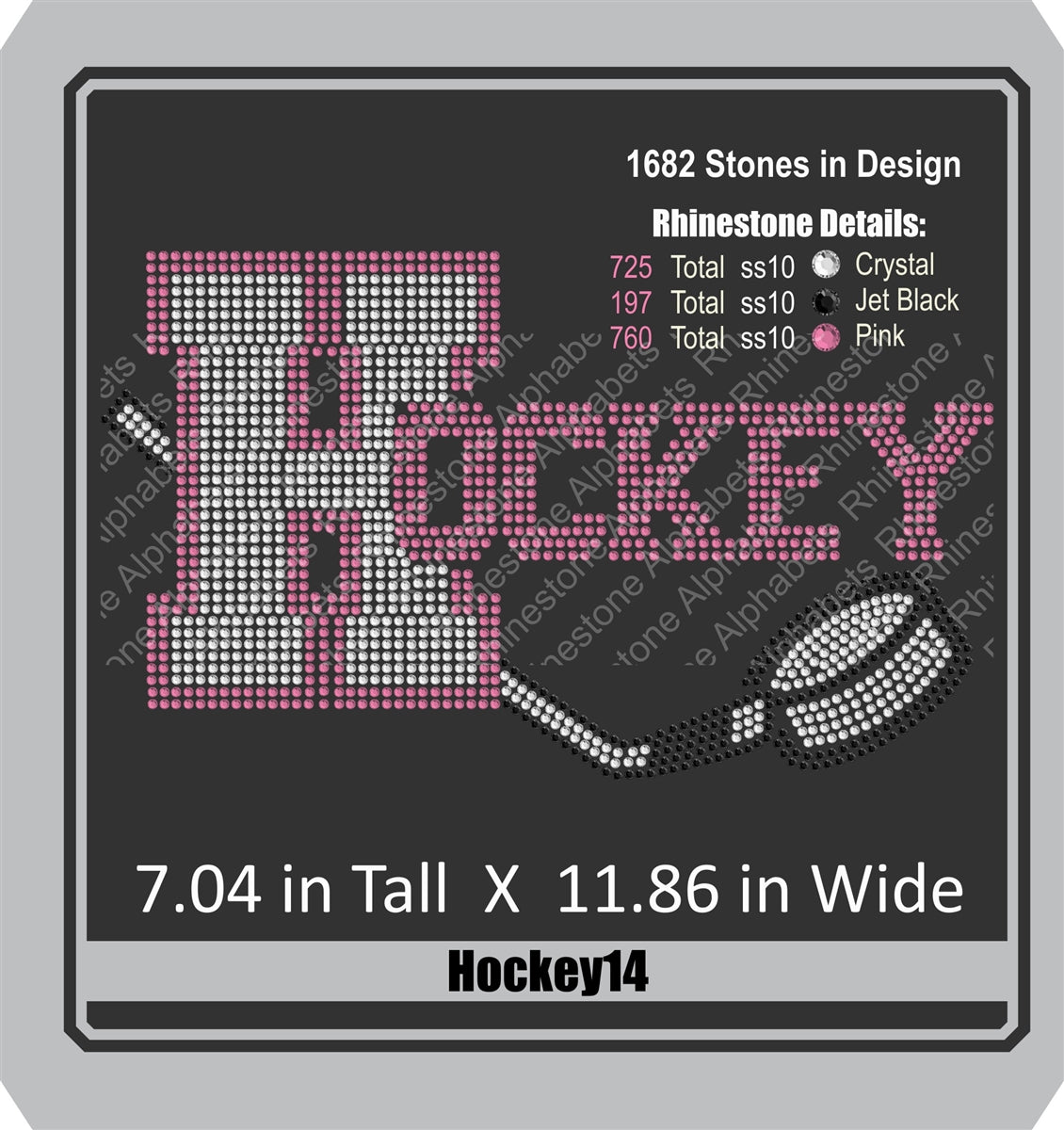 Hockey 14 ,TTF Rhinestone Fonts & Rhinestone Designs