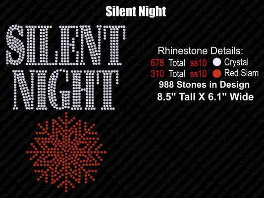 Silent Night ,TTF Rhinestone Fonts & Rhinestone Designs