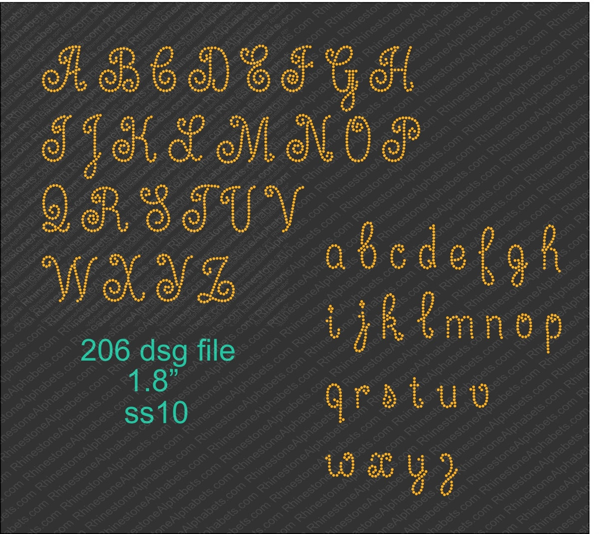 206 dsg file ,TTF Rhinestone Fonts & Rhinestone Designs