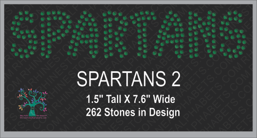 Spartans Word 2 ,TTF Rhinestone Fonts & Rhinestone Designs