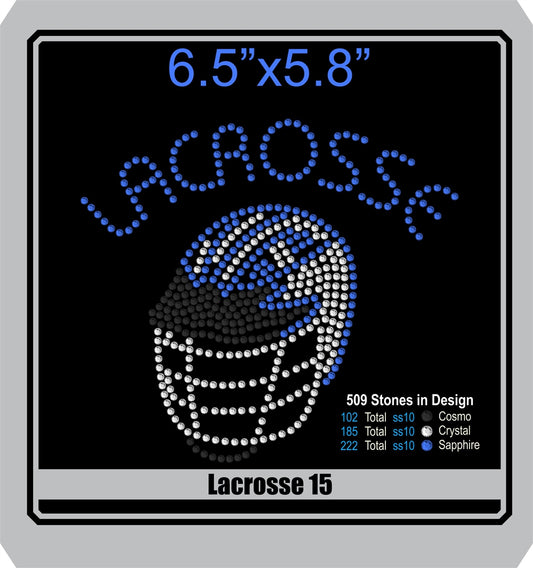 Lacrosse 15 ,TTF Rhinestone Fonts & Rhinestone Designs