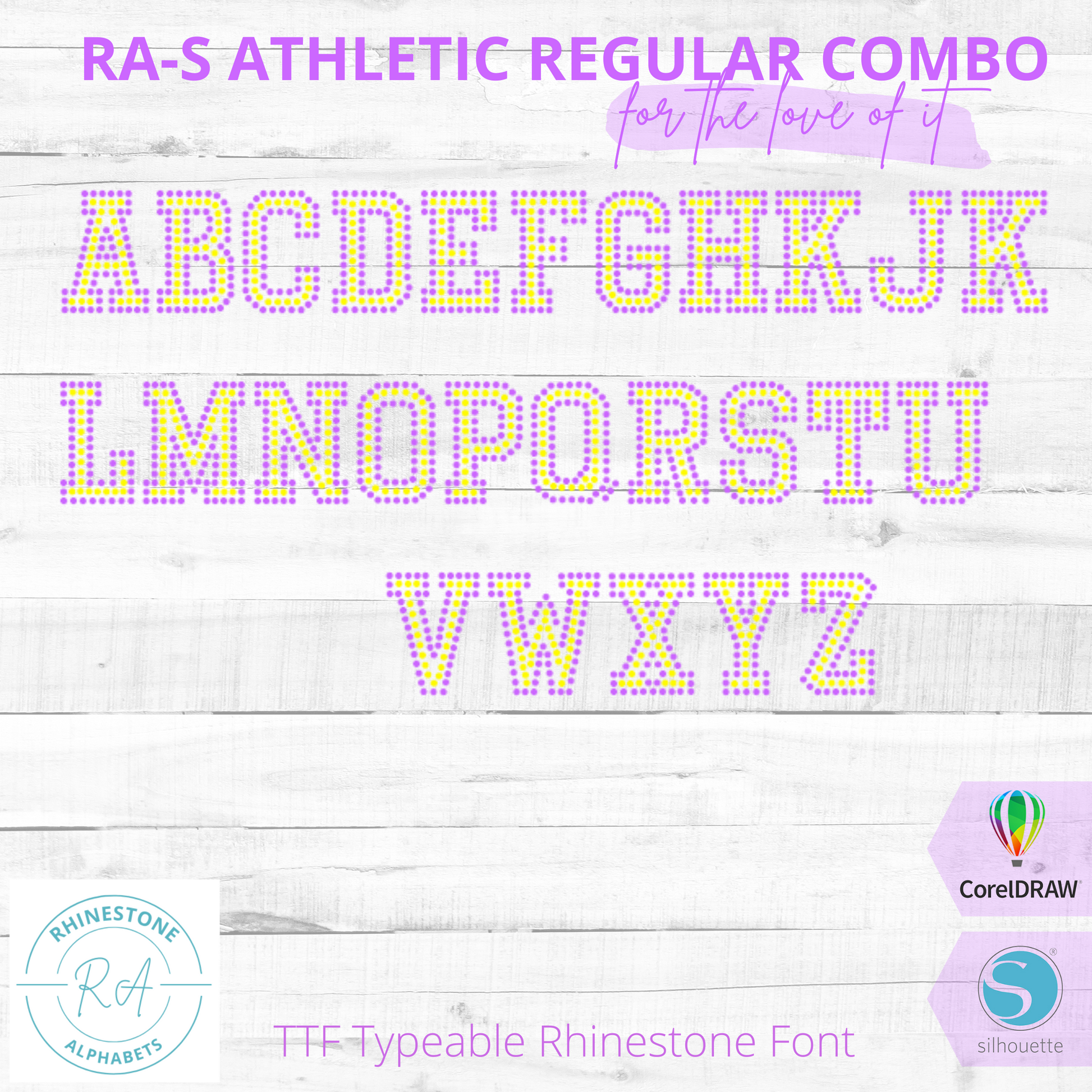 RA-S Athletic Regular Combo - RhinestoneAlphabets