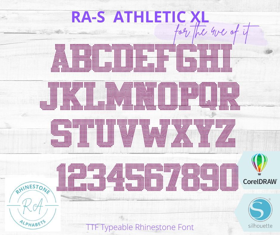 TTF Rhinestone Fonts that are Athletic in Design. – RhinestoneAlphabets