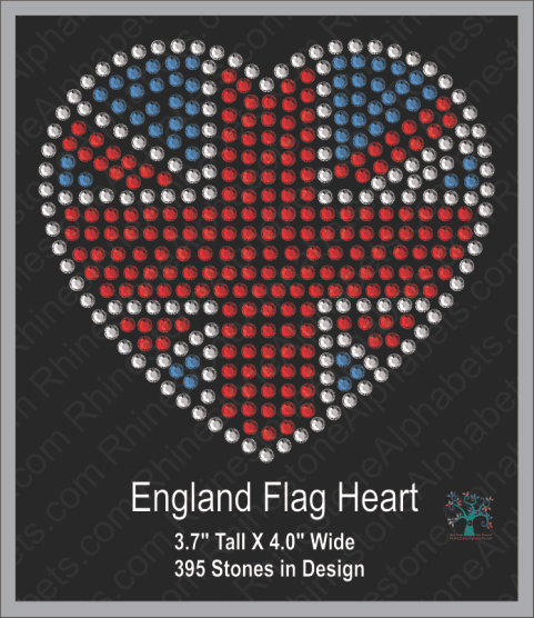 Great Britain: Heart 1 (small) ,TTF Rhinestone Fonts & Rhinestone Designs