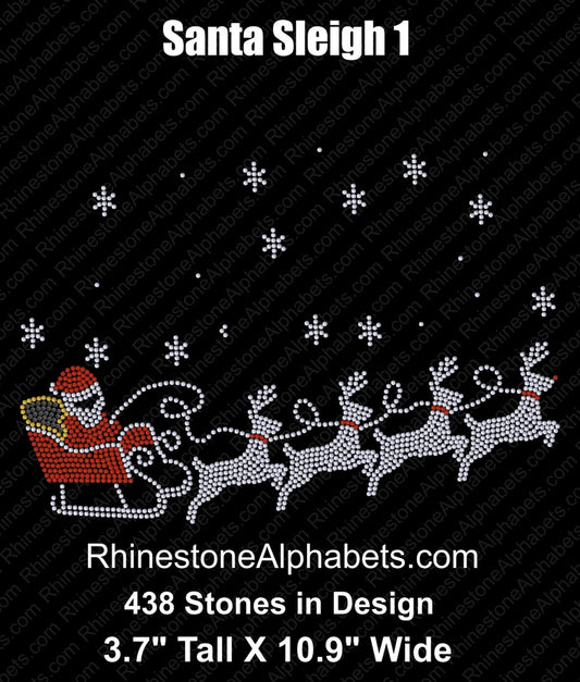 Santa Sleigh 1 ,TTF Rhinestone Fonts & Rhinestone Designs