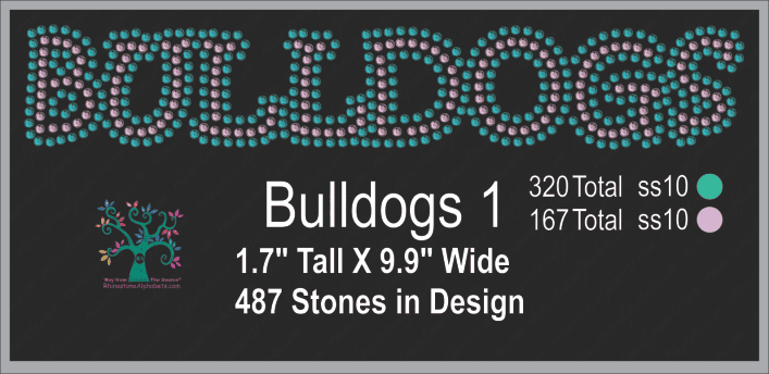 BulldogsWord 1 ,TTF Rhinestone Fonts & Rhinestone Designs