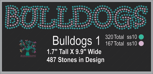 BulldogsWord 1 ,TTF Rhinestone Fonts & Rhinestone Designs