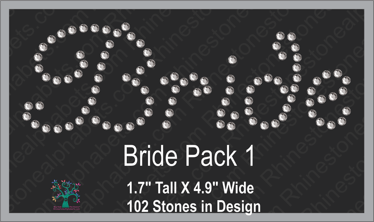 Bride 8 :Bride Pack 1 ,TTF Rhinestone Fonts & Rhinestone Designs