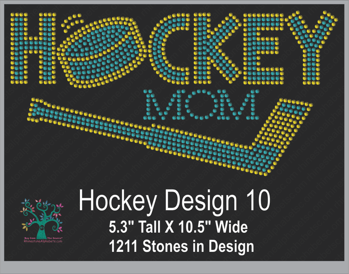 Hockey Design 10 ,TTF Rhinestone Fonts & Rhinestone Designs