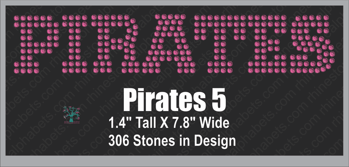 Pirates Word 5 ,TTF Rhinestone Fonts & Rhinestone Designs