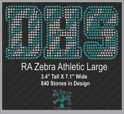 RA Zebra AthleticLarge ,TTF Rhinestone Fonts & Rhinestone Designs