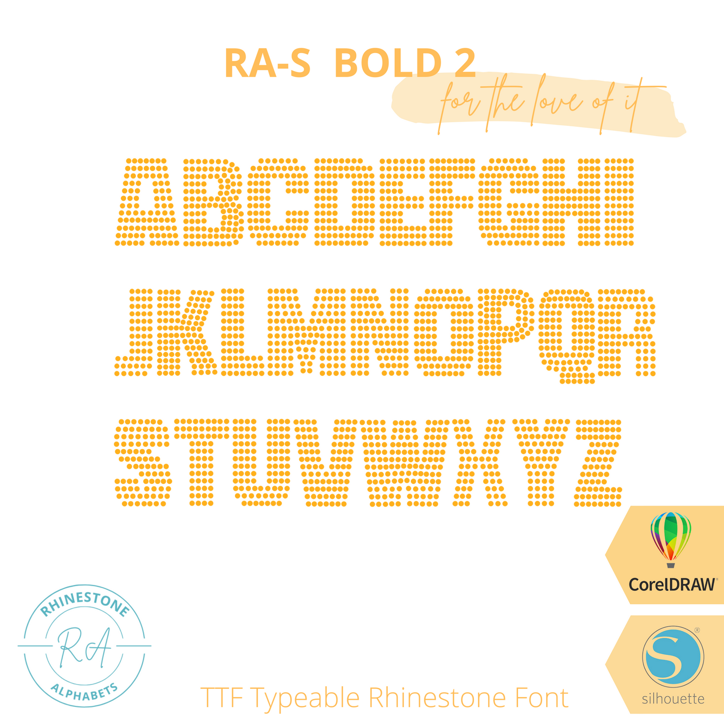 RA-S Bold2 - RhinestoneAlphabets