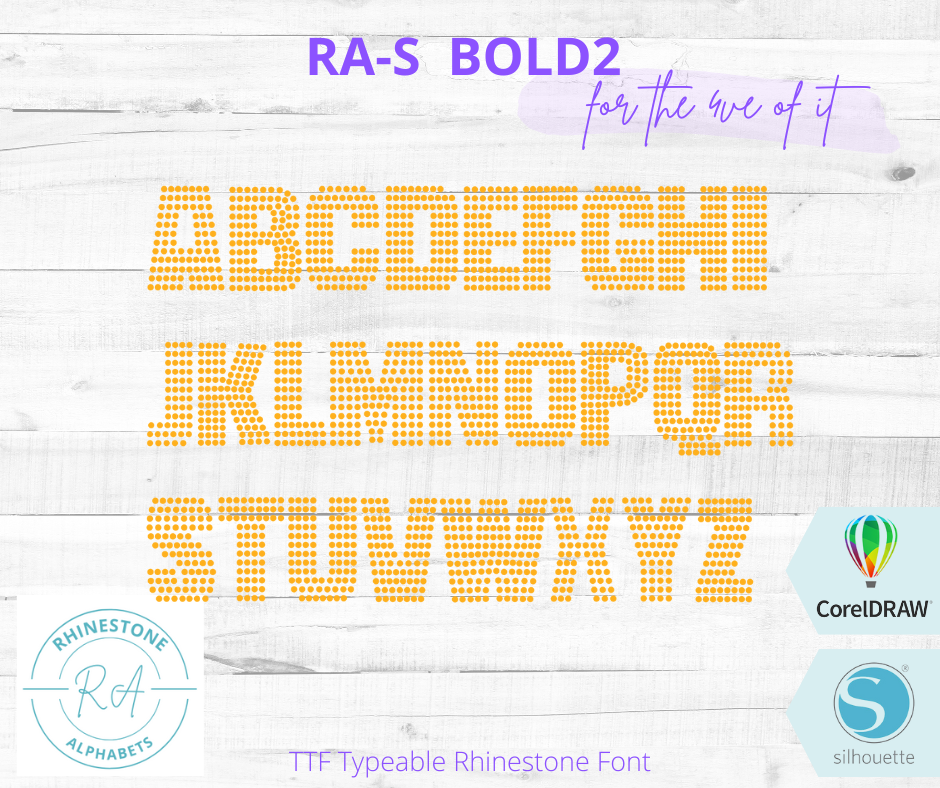 RA-S Bold2 - RhinestoneAlphabets