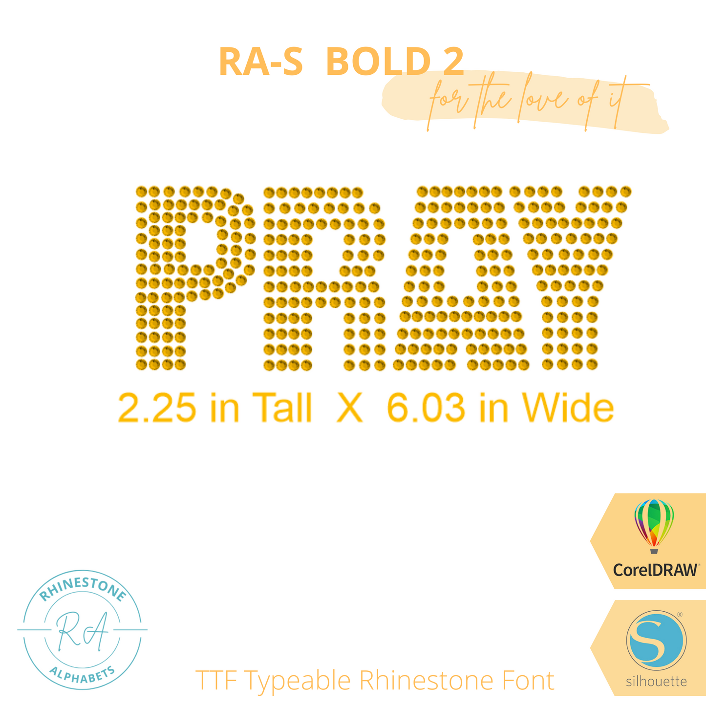 RA-S Bold2 - RhinestoneAlphabets