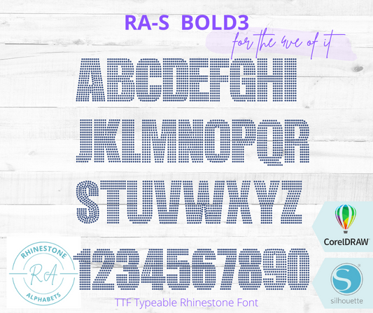 RA-S Bold 3 - RhinestoneAlphabets