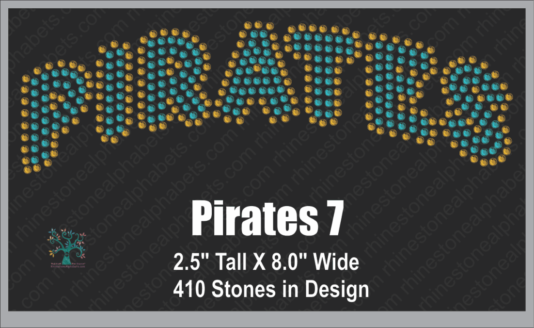 Pirates Word 7 ,TTF Rhinestone Fonts & Rhinestone Designs
