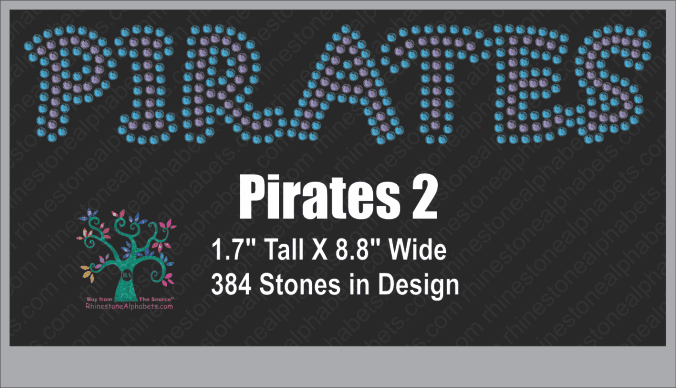Pirates Word 2 ,TTF Rhinestone Fonts & Rhinestone Designs