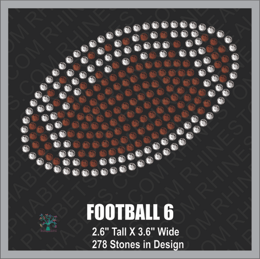 Football Design 6 ,TTF Rhinestone Fonts & Rhinestone Designs