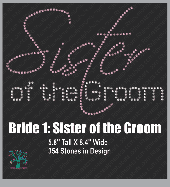 Bride 1: Sister of the Groom ,TTF Rhinestone Fonts & Rhinestone Designs