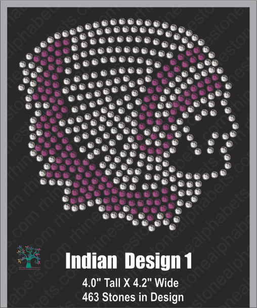 Indian Design 1 ,TTF Rhinestone Fonts & Rhinestone Designs
