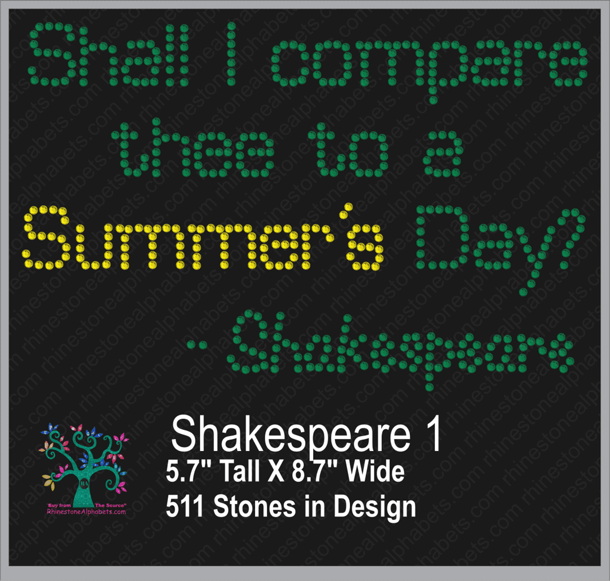 Shakespeare 1 ,TTF Rhinestone Fonts & Rhinestone Designs