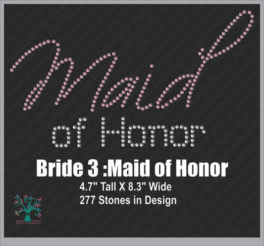 Bride 3: Maid of Honor ,TTF Rhinestone Fonts & Rhinestone Designs