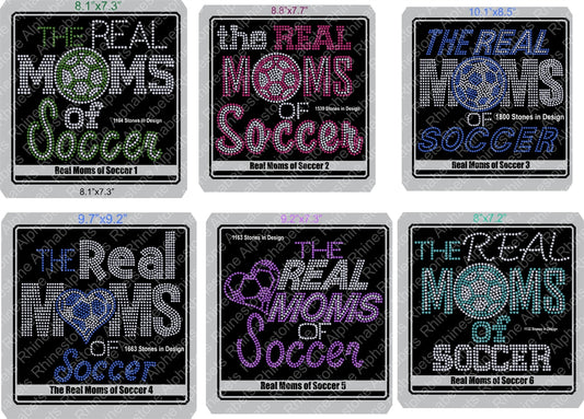 Real Moms of Soccer Combo ,TTF Rhinestone Fonts & Rhinestone Designs