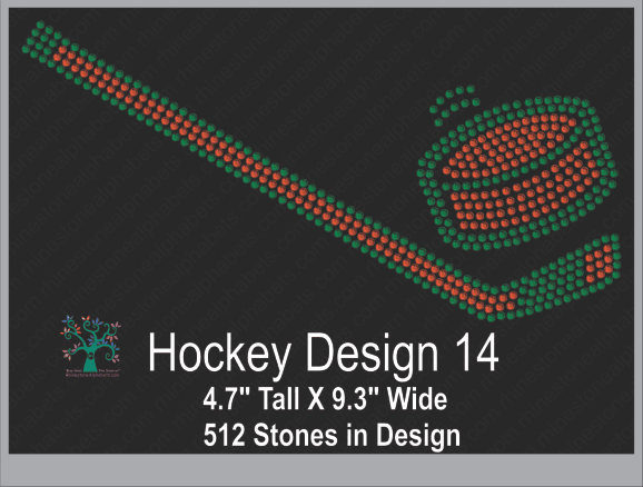 Hockey Design 14 ,TTF Rhinestone Fonts & Rhinestone Designs